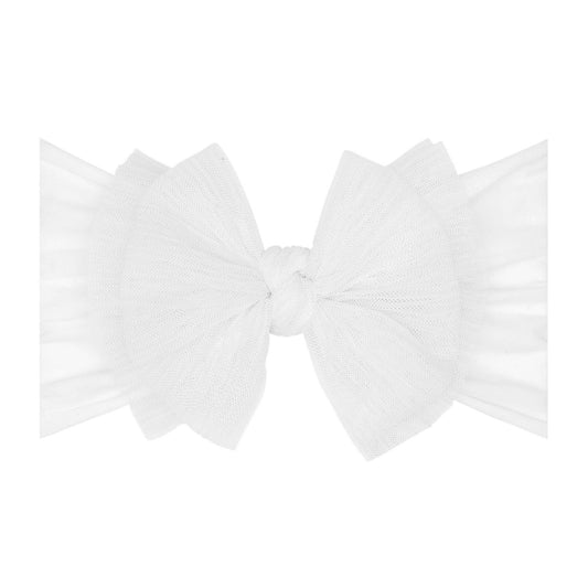 Baby Bling® Tulle headband with tulle bow: Pleated White