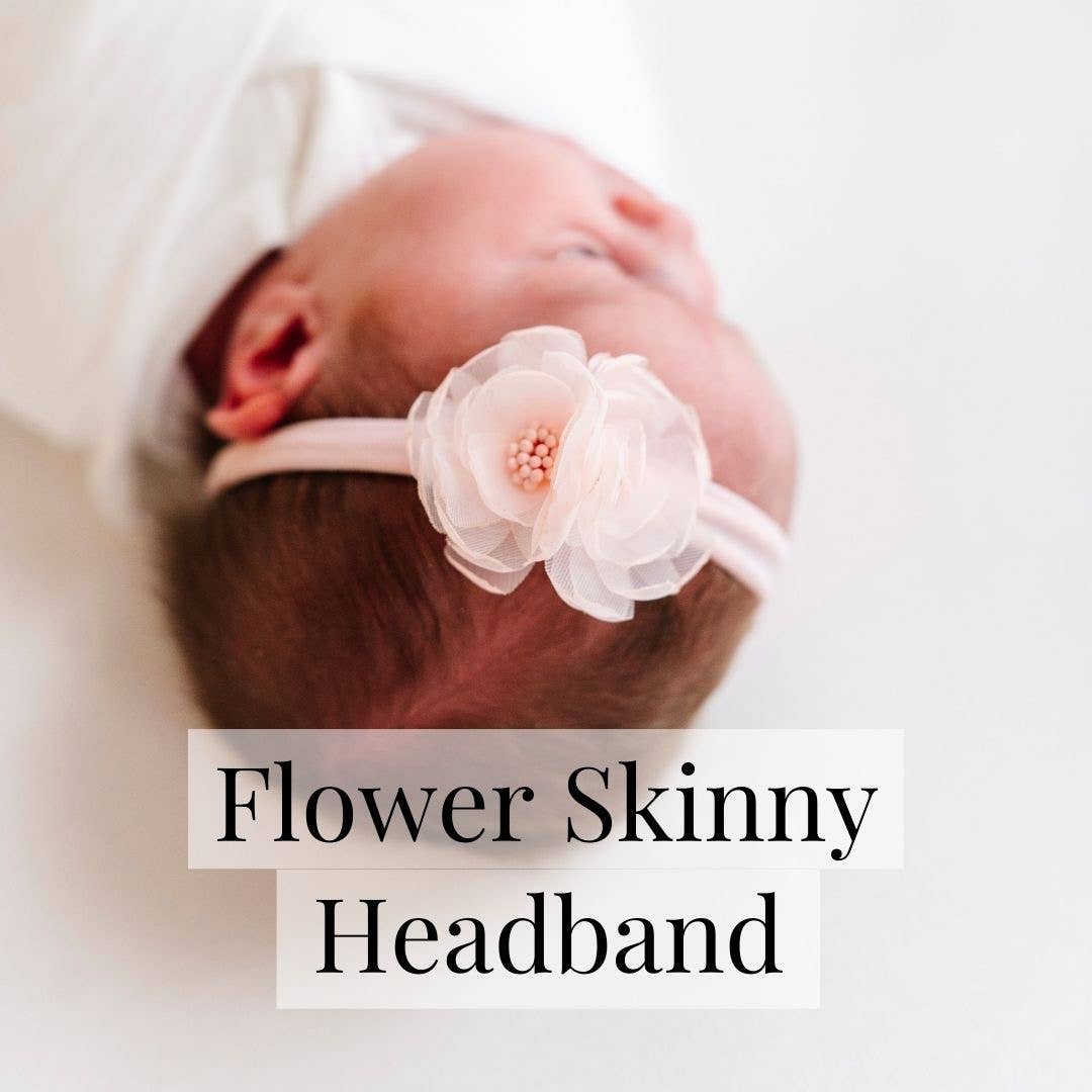 Baby Bling® Skinny headband: Chiffon Rosebud