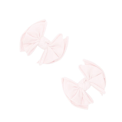 Baby Bling® 2Pk Baby FAB® bow hair clips: Ballet Pink